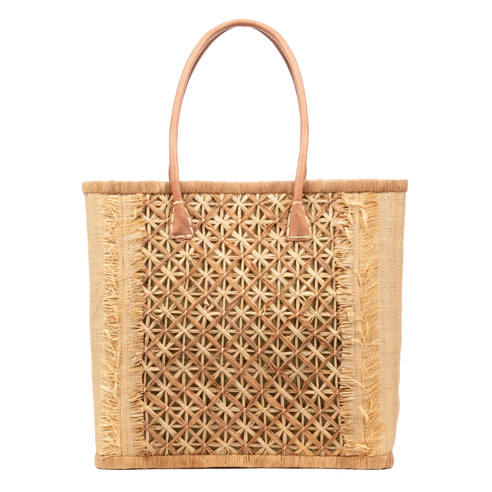 Villafrati borsa a spalla donna. Realizzato in rafia e paglia, con manici in pelle.