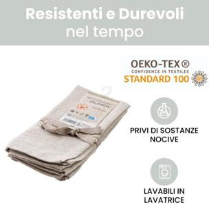 Intrecci – Set 6 tovaglioli in puro cotone 40x40 cm