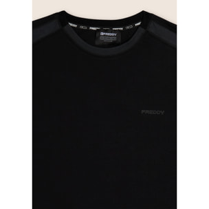 T-shirt con inserti sulle spalle