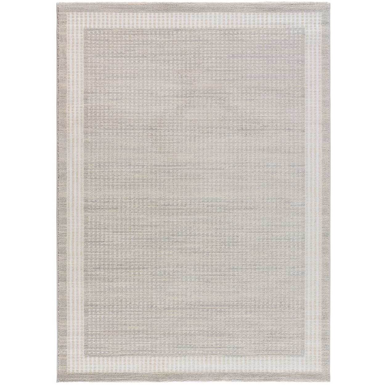 HL-BORDER Alfombra con texturas neutras de pelo corto en color crema, varias medidas disponibles