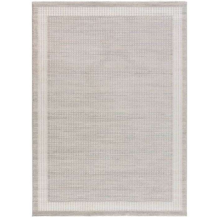 HL-BORDER Alfombra con texturas neutras de pelo corto en color crema, varias medidas disponibles