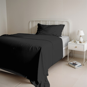 COMPLETO LETTO NATURAL COLOR, 100% COTONE - PIAZZA E MEZZA