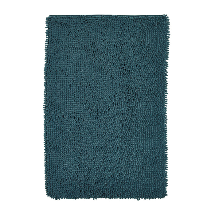 Tapis de bain mèche uni ESSENTIAL bleu