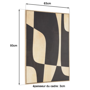 HOMER - Décoration murale 63x93cm imprimés abstraits, cadre naturel