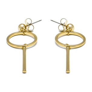 Pendientes Lux by Lux acabados en Oro Amarillo de 18 Kts