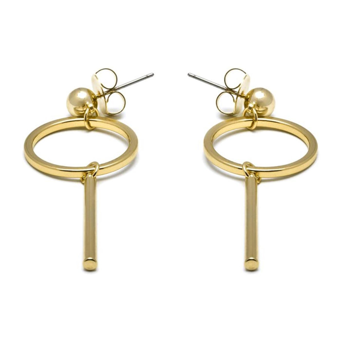 Pendientes Lux by Lux acabados en Oro Amarillo de 18 Kts