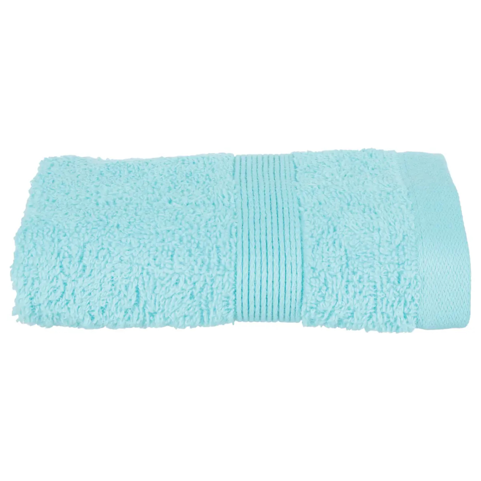 Serviette invité "Praia" coton bleu turquoise 30x50cm