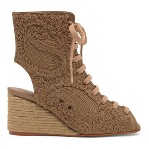 Sandalia abotinada Bertina en cordela de rayón by ETRO