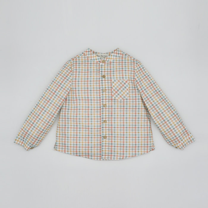 CAMISA CUADROS COLORES CON BOLSILLO