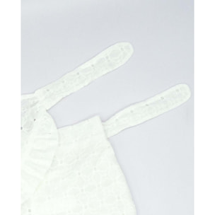 SHORT PAREO CON NUDO BORDADO BLANCO