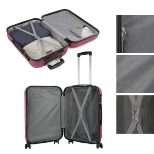 Trolley Mediano 60 Cms  Y Neceser Itaca Diamond Fresa