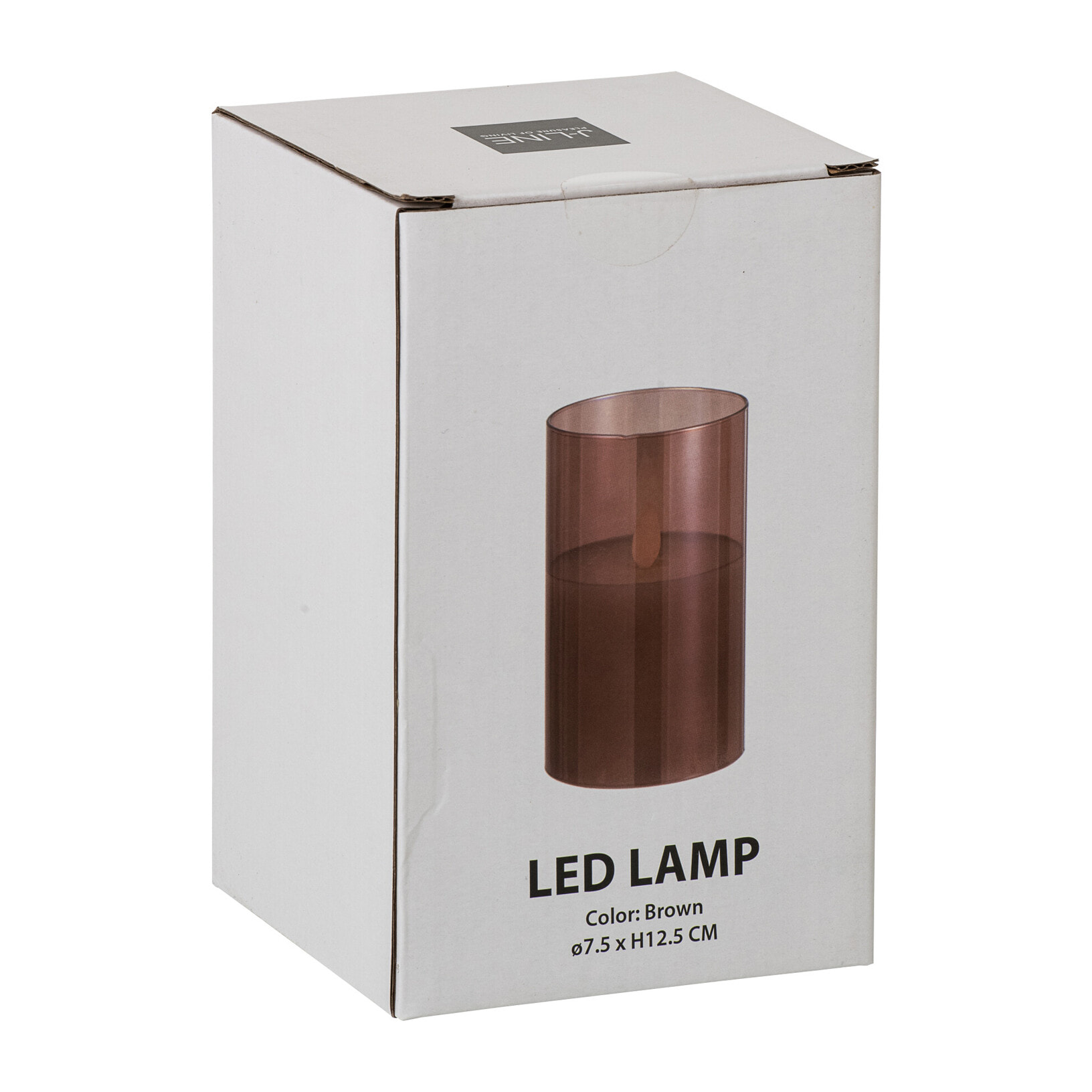 J-Line lampe Brillante - verre - brun - small - LED