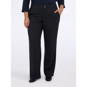 Fiorella Rubino - Pantalones new regular con pliegue planchado - Azul