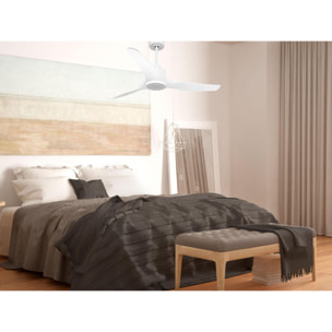 Ventilador de techo Reversible Termostato Wifi Motor DC Techos Inclinados Mando a Distancia Adaptador 2/3 Aspas Hypersilence Memoria ThassosD127C0364875 PURLINE
