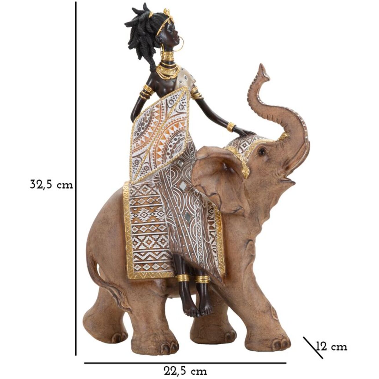 MASAI TRIBAL C/ELEFANTE CM 22,5X12X32,5