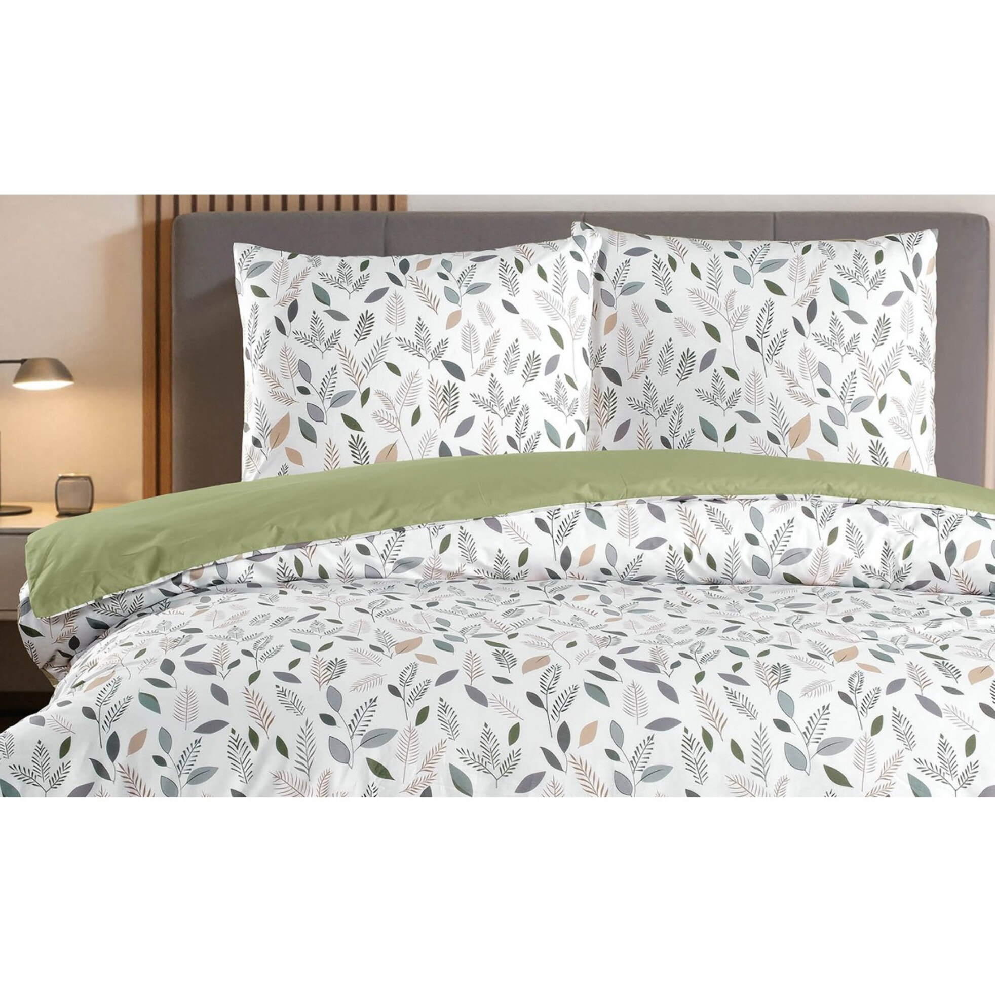 Parure housse de couette et taie(s) d'oreiller coton imprimé