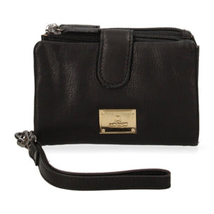 Portafoglio donna in vera pelle - Modello False - Casual - 13.5 x 10.0 x 3.0 cm