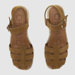 Sandalias de Serraje - Cuero - Tacón: 6 cm