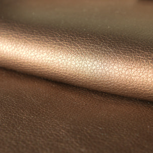 Tissu uni ekokuir brillant - Marron glacé