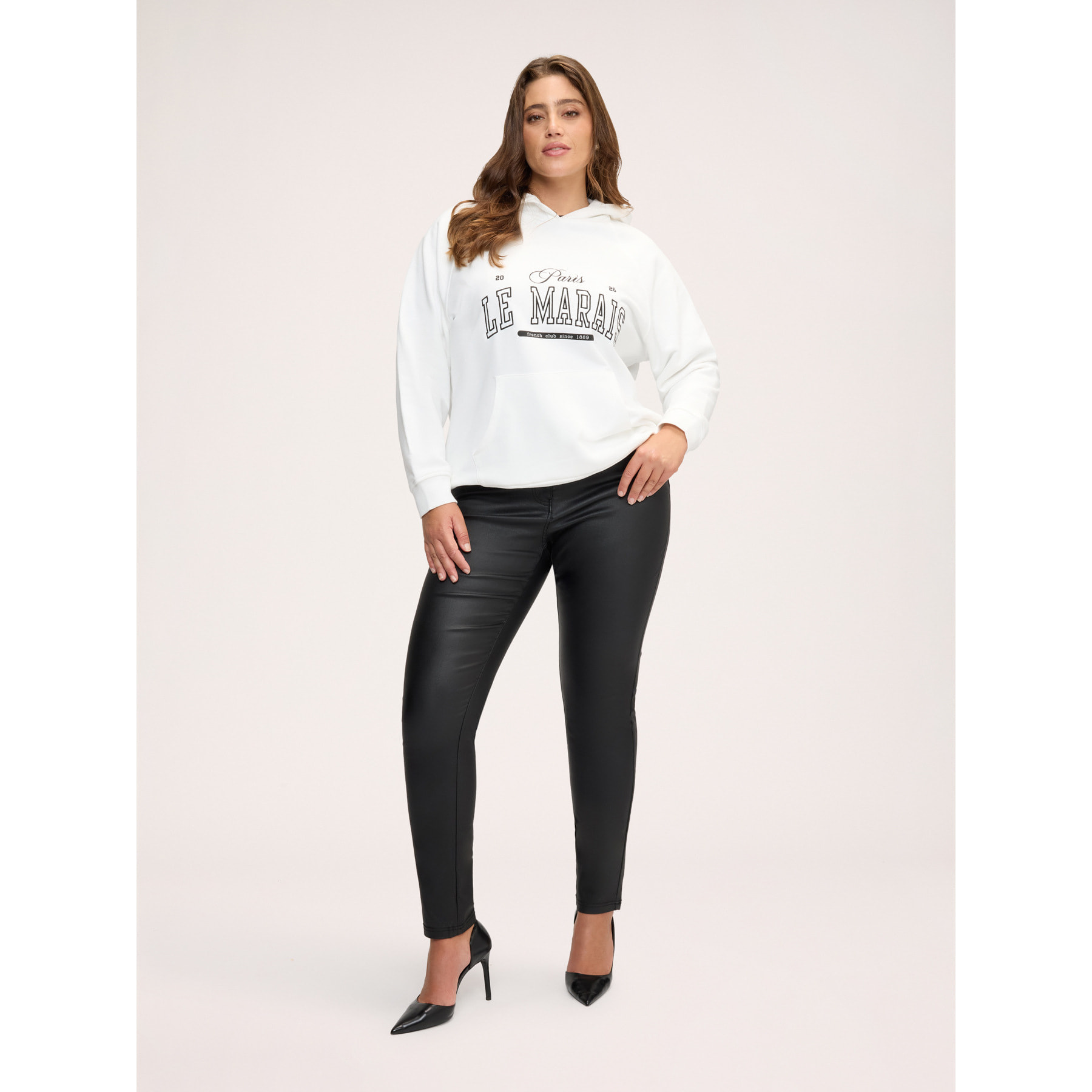 Fiorella Rubino - Pantaloni skinny effetto spalmato - Nero