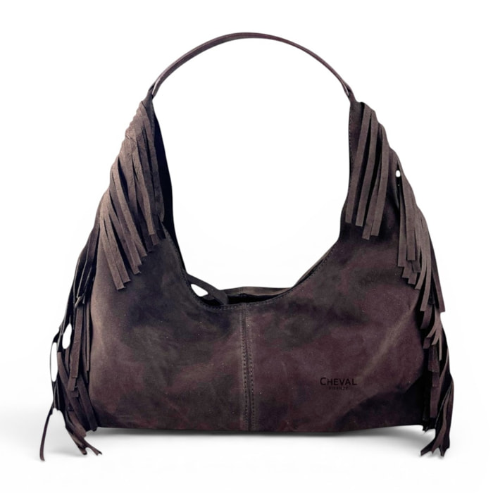 Borsa a Spalla Cheval Firenze Belen Suede Testa di Moro