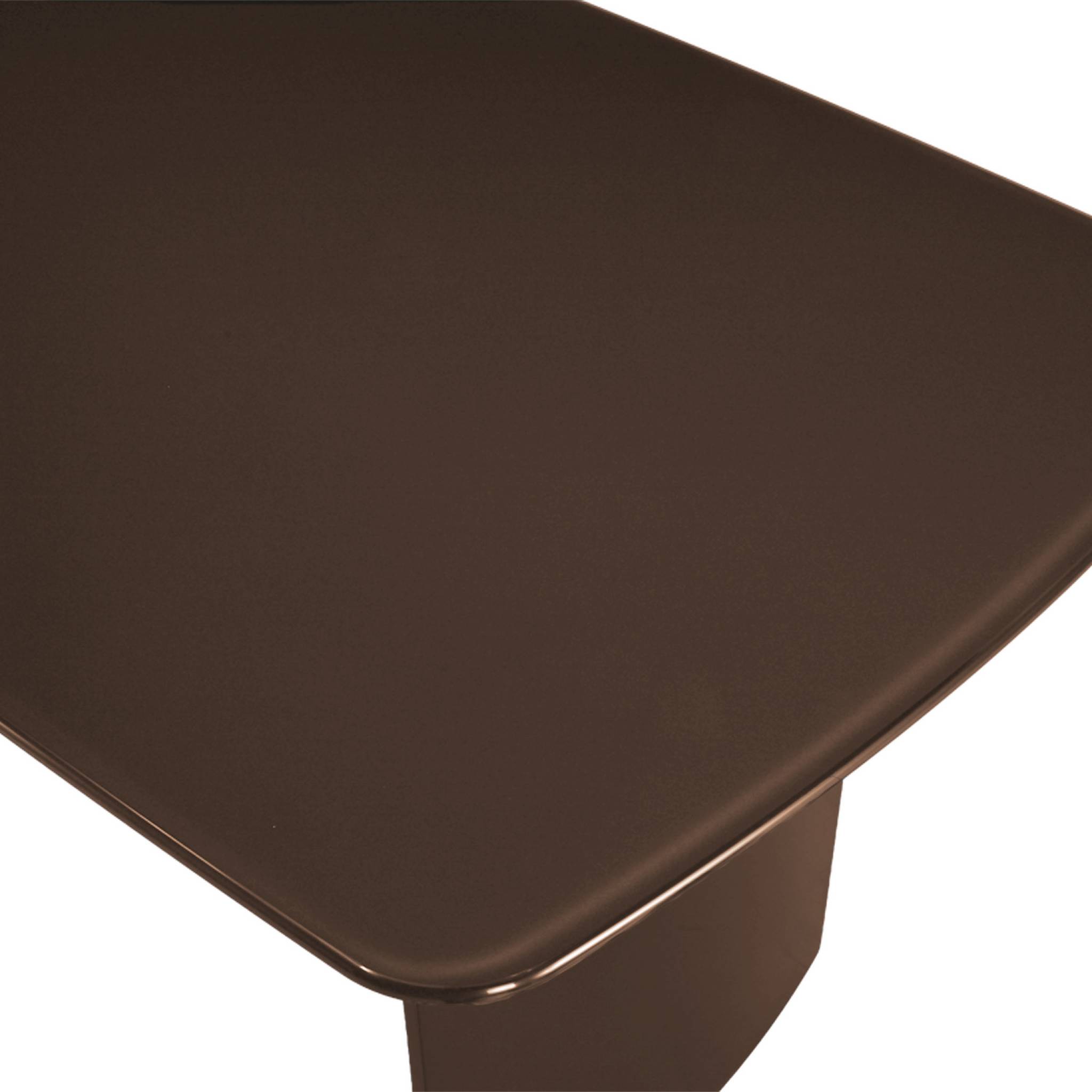Table à manger plateau verre trempé finition sablée 8 places LIOR