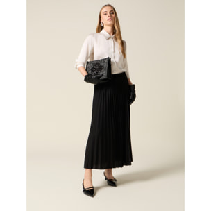 Oltre - Gonna lunga plissé - Nero