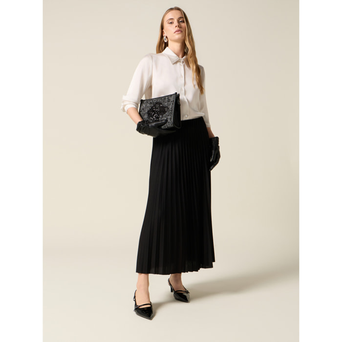 Oltre - Gonna lunga plissé - Nero