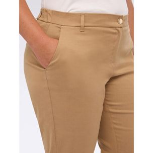 Fiorella Rubino - Pantalones chinos de mezcla de algodón - Beige