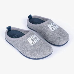Zapatillas de casa ecológicas en color gris azulado