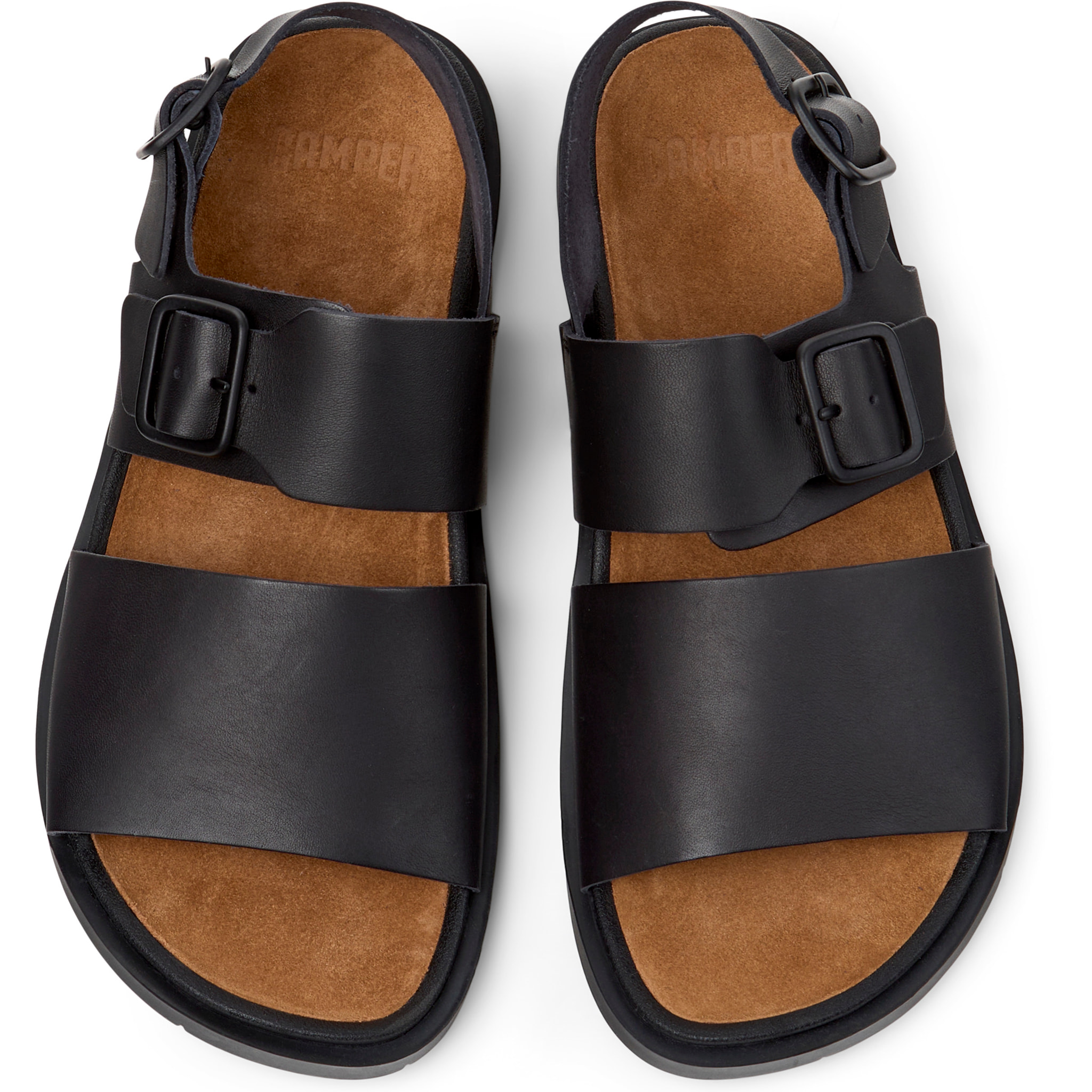 Sandalias - CAMPER Lluc Sandal - Negro - Cuero liso