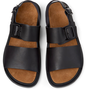 Sandalias - CAMPER Lluc Sandal - Negro - Cuero liso