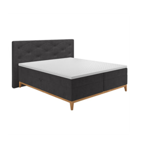 Lit boxspring complet avec 2 coffres 160x200cm - LAUSANNE