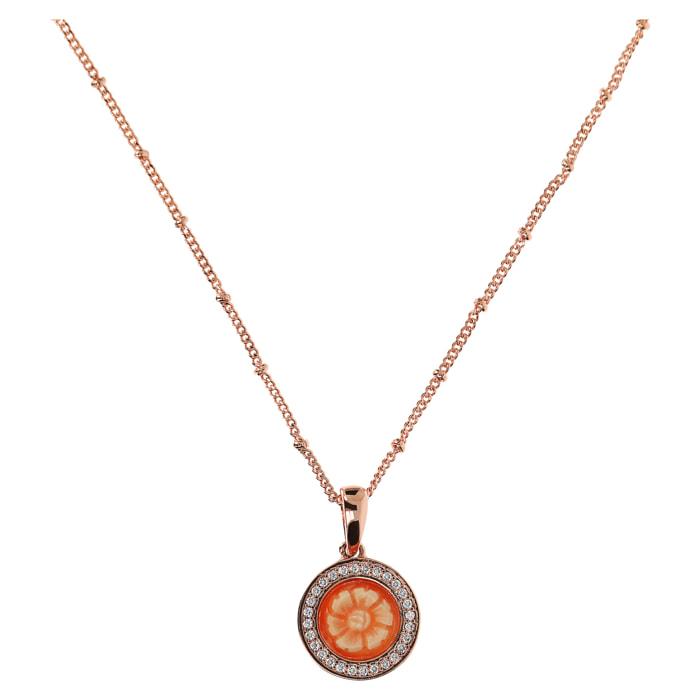 Collana con Pendente Cammeo Fiore e Cubic Zirconia