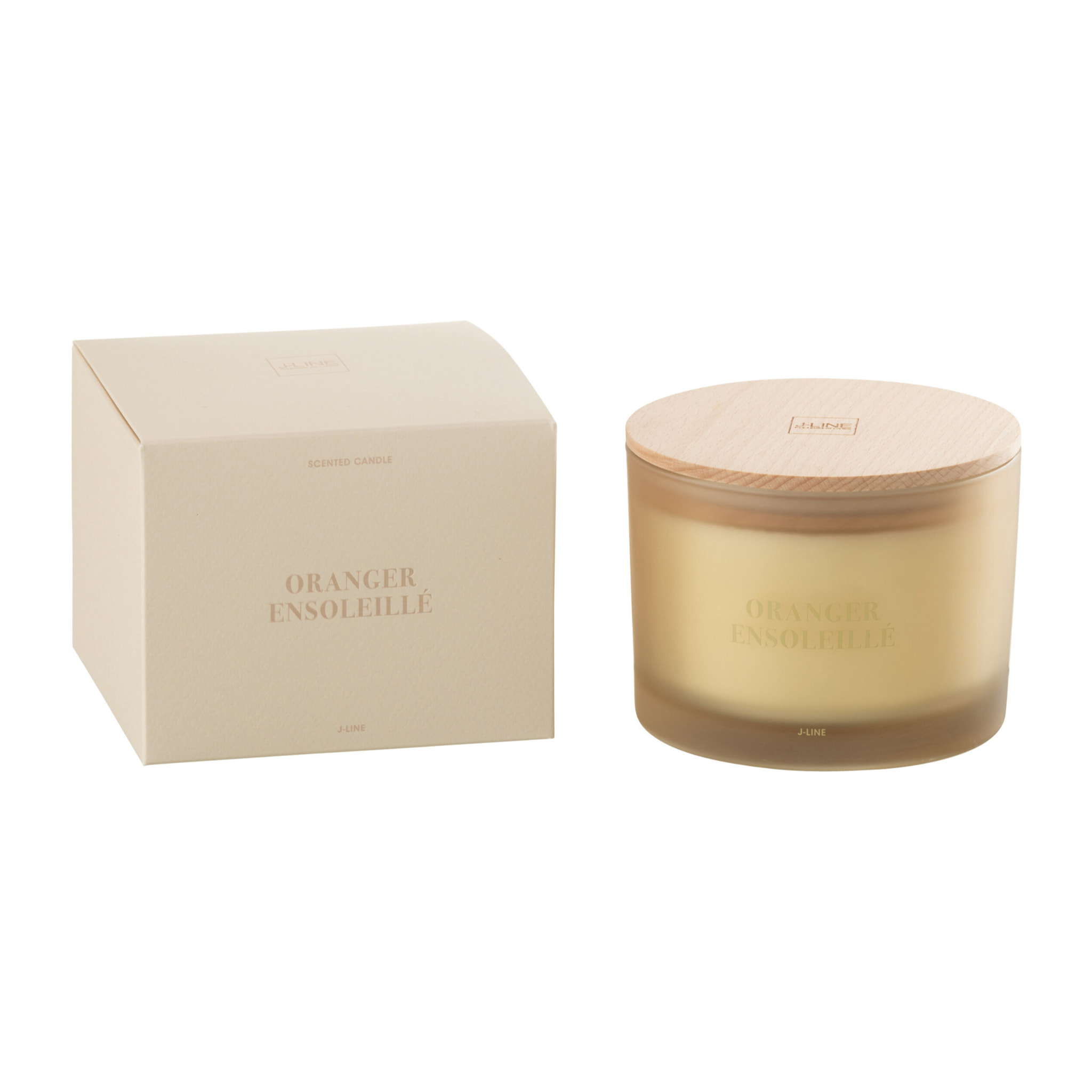 J-Line bougie parfumée Accords Essentiels - Oranger Ensoleillé - jaune - 28H