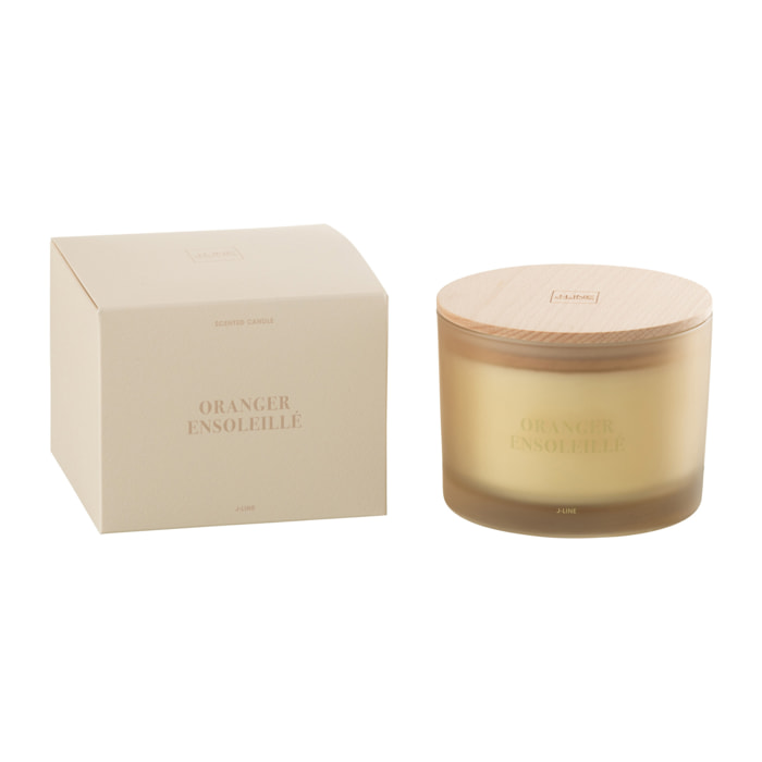 J-Line bougie parfumée Accords Essentiels - Oranger Ensoleillé - jaune - 28H