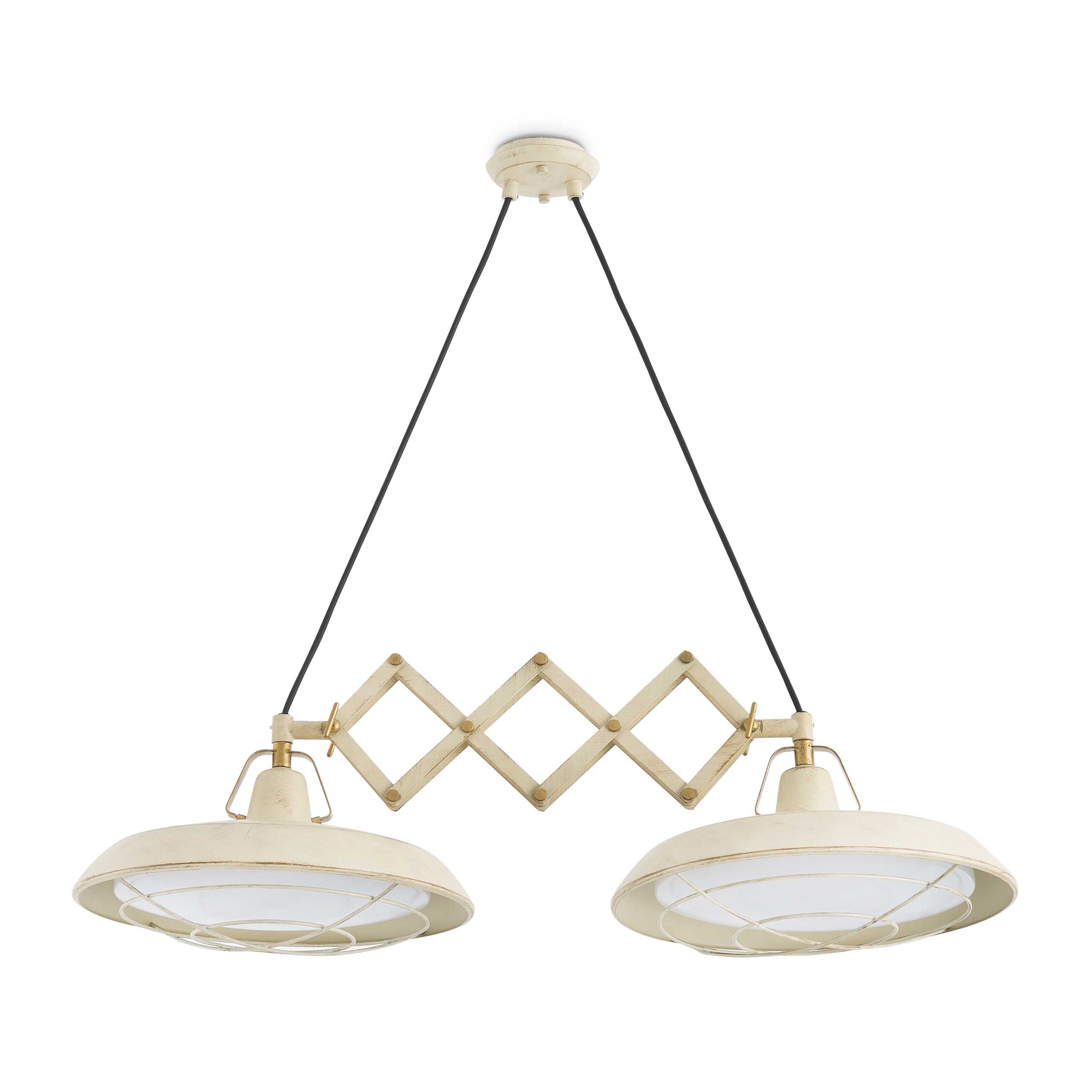 PLEC Suspension extensible LED blanc cassé