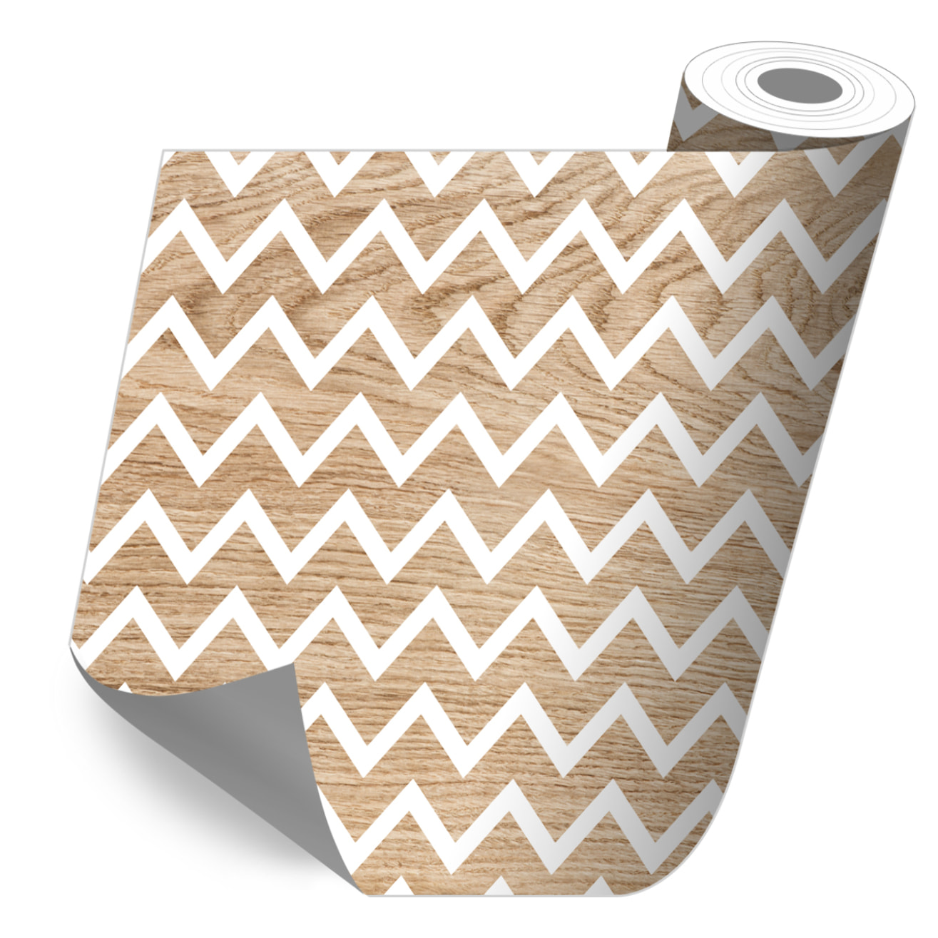 Stickers adhesivos de CERAMIKO - blanco y madera 65x100