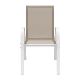 Chaises de jardin - Blanc - beige