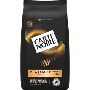 Café Grains Classique  - 100 % Arabica - Certifié Rainforest Alliance - 1 kg