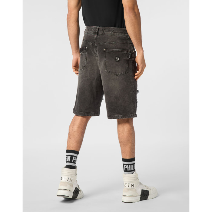 PHILIPP PLEIN DENIM SHORTS