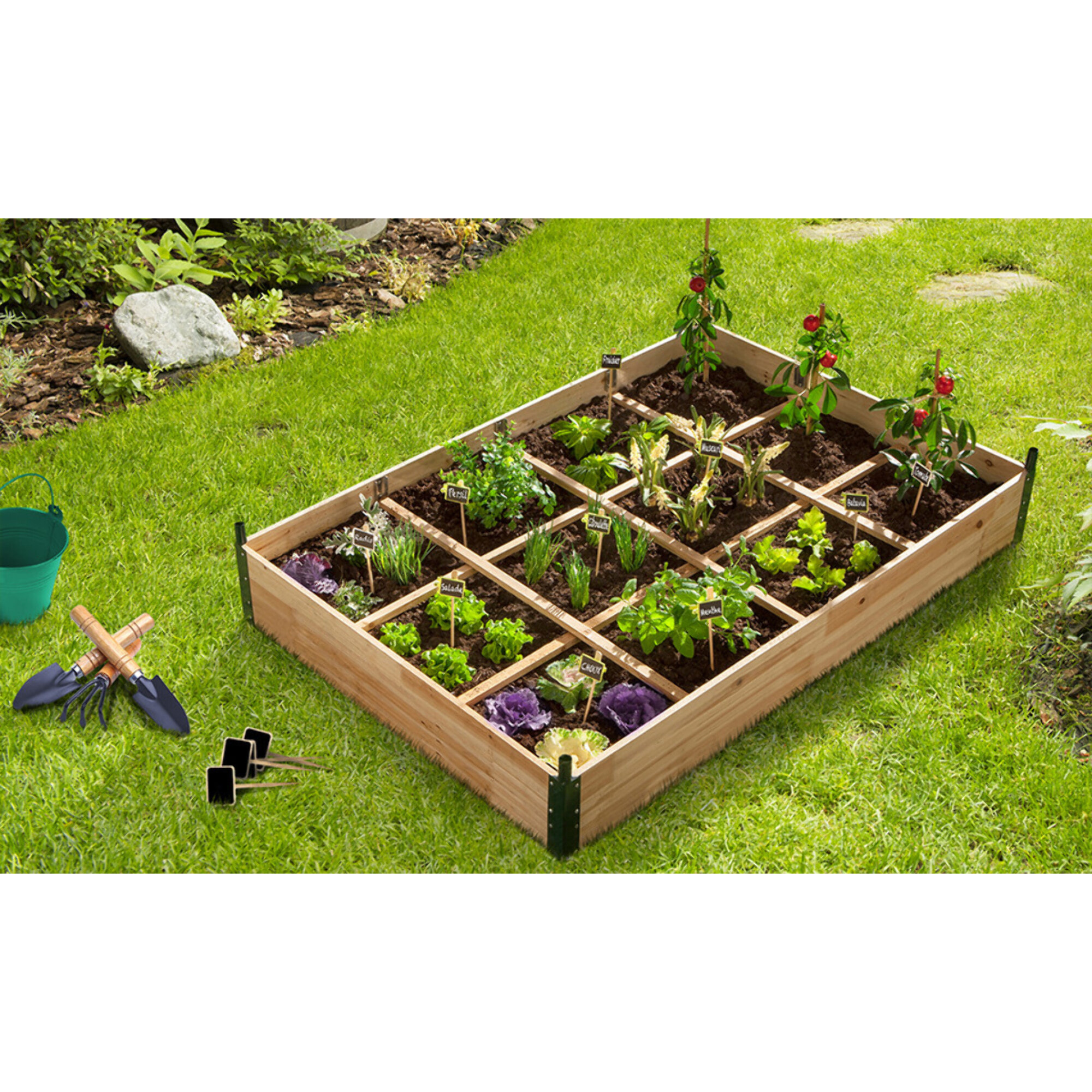 Serre potager 12 compartiments - Bois