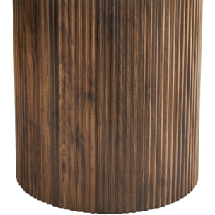 Table à manger ronde en céramique bicolore 6 places - MIRA