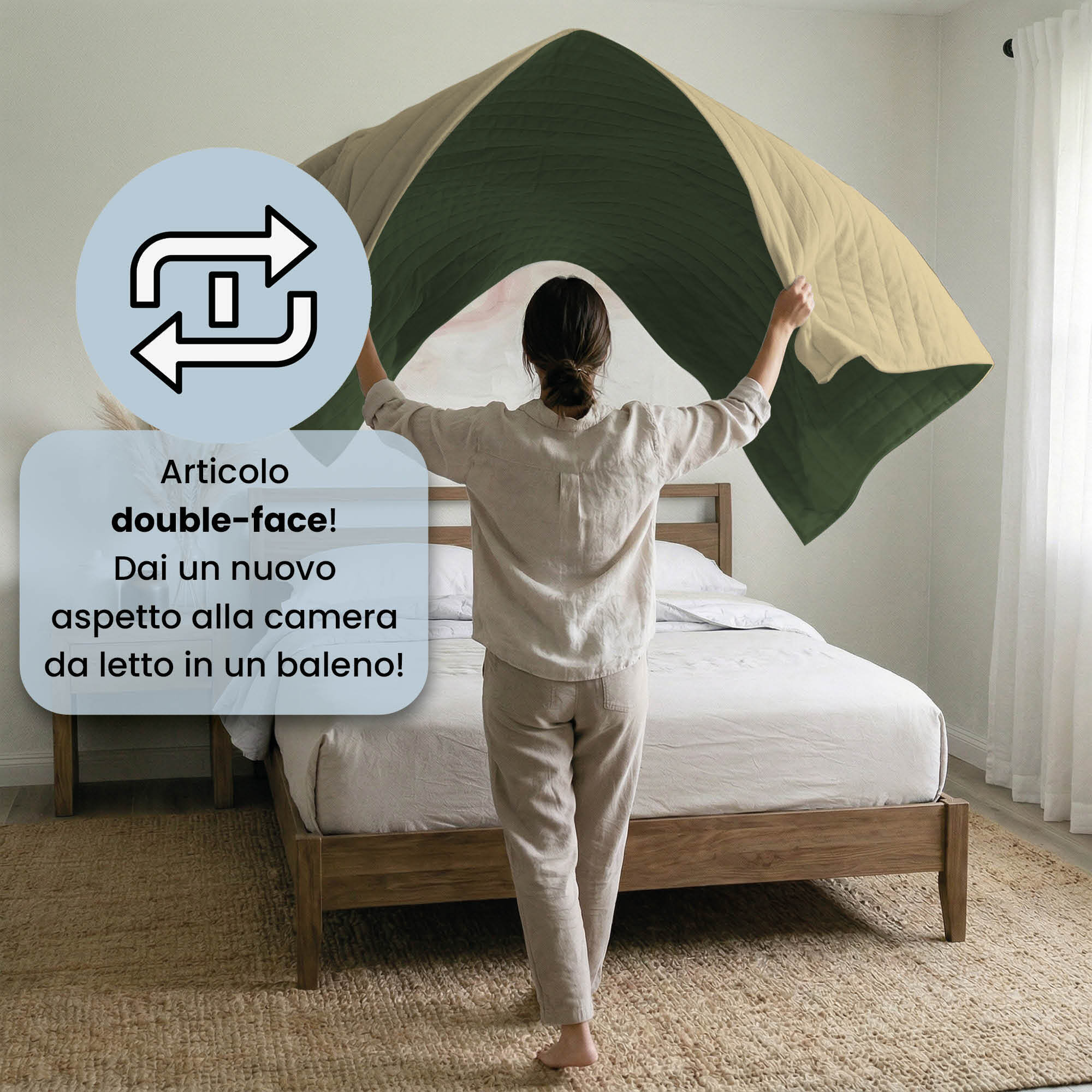 TRAPUNTINO ESTIVO ELEGANT PIAZZA E MEZZA, BICOLORE