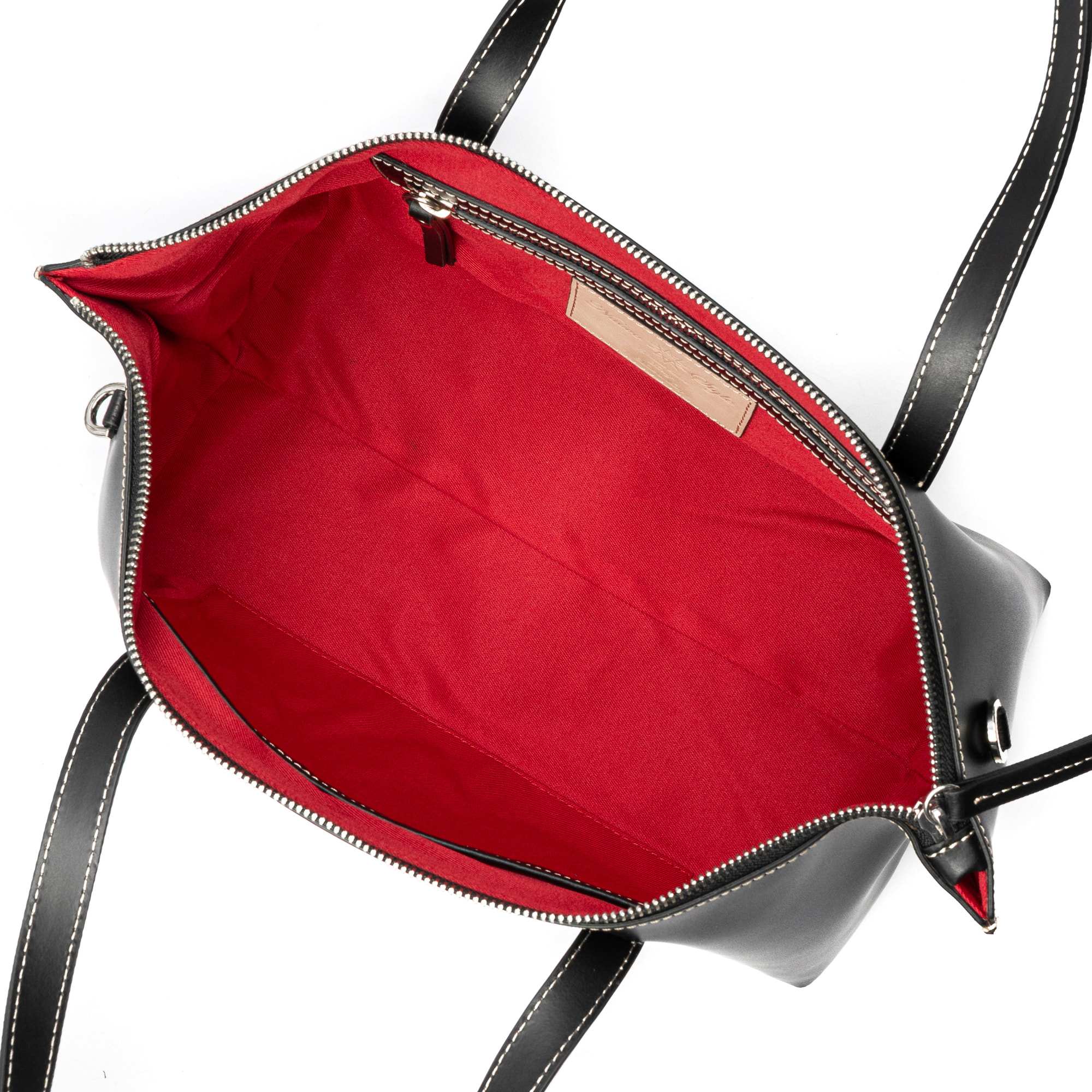 Badalucco borsa a spalla donna. Pelle autentica Ruga.