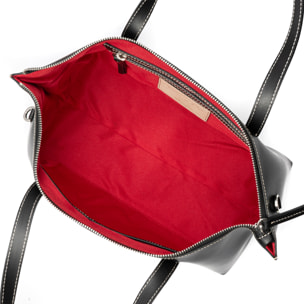 Badalucco borsa a spalla donna. Pelle autentica Ruga.