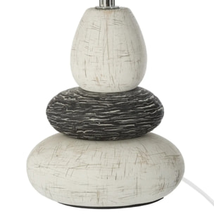 Lampe "Clary" céramique blanc ivoire H33cm