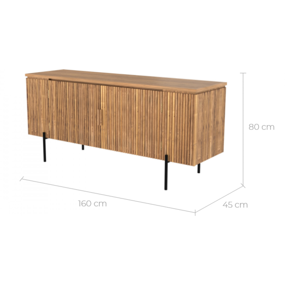 Buffet en bois de teck 2 portes - Gordes