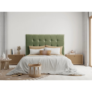 Cabecero de madera tapizado en tela para cama de 90 107x132