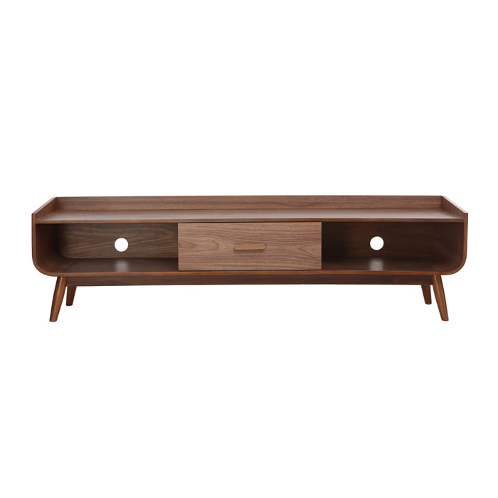 Meuble TV vintage bois noyer L180 cm HALLEN